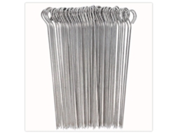 50 Espetos de Metal para Churrasco, Aço Inoxidável, 20 Cm, Reutilizáveis, para Kebab e Assado
