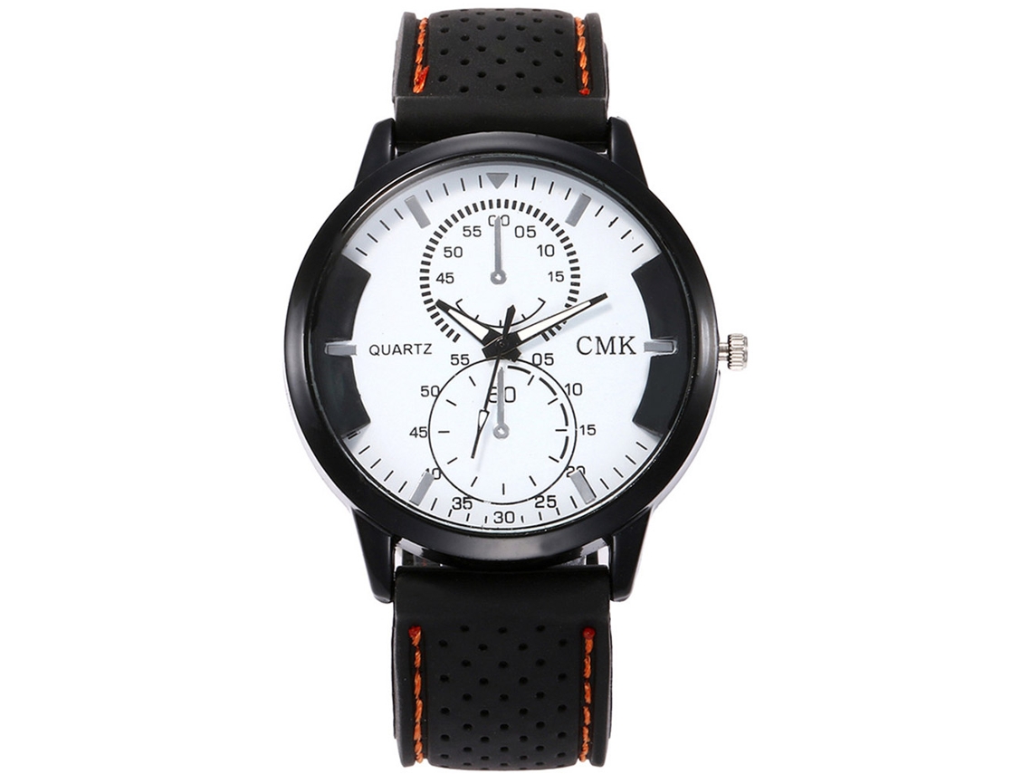 Reloj Deportivo Casual Unisex Con Correa De Silicona Naranja