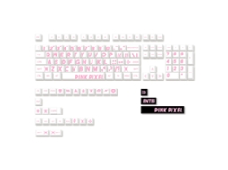 Keycaps Pbt 132 Peças, Rosa, Maiúsculas, Cherryprofile, Maiúsculas Slowmoose