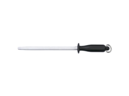 Lâmina Redonda De Rifle Correspondente Em Aço Carbono Com 25 Cm Comprimento E Cabo Preto. Aquaforge