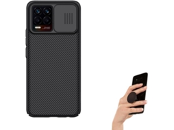 Capa Realme 8 Pro 4G Camshield Nillkin com Proteção Câmara Slide e Popsocket Multifunção Preto