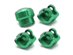 Conjunto 4 Peças Amortecedores Prateados com Proteção Metálica Melhorada Automóveis Rc, Compatíveis com os Modelos Universais Escala 1/8 e 1/7. MDUG