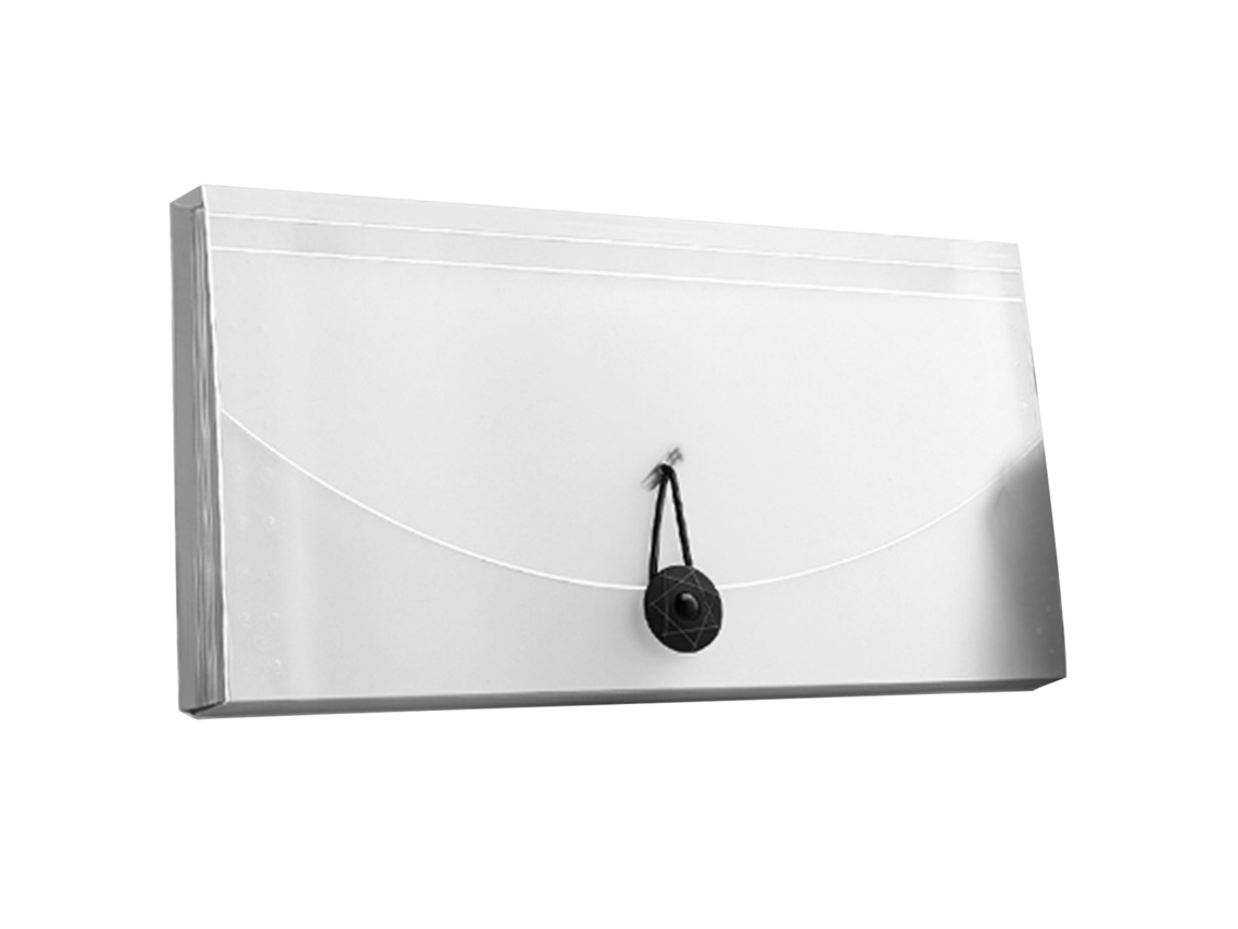 Carpeta Expandível Com 13 Bolsos Impermeável Para Notas Fiscais E Documentos Transparente Notebook