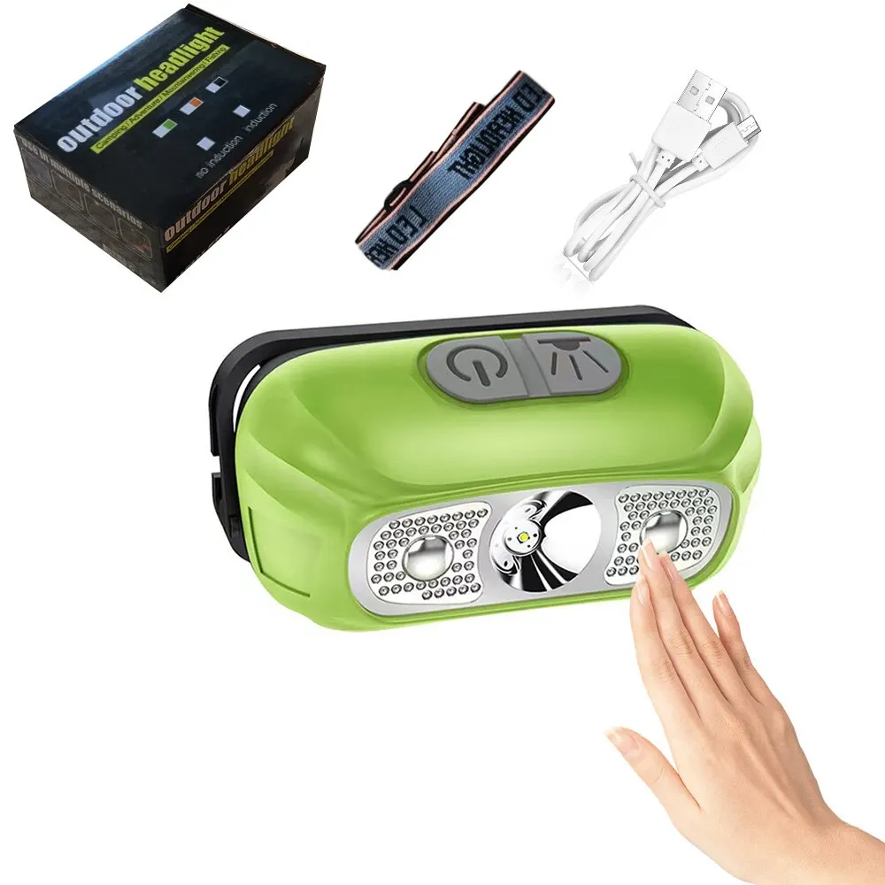 Farol BRILVIBERA com Sensor USB para Pesca, Ciclismo, Corrida