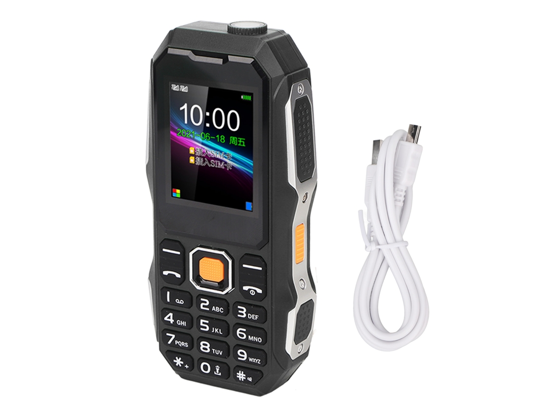 Aetheria celular para Idosos W2021 Tela 1.8 Polegadas Bateria 5800mah Alto falante Grande Mini Resistente Preto