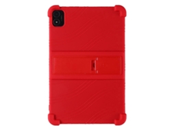Capa de silicone com suporte de 4 bordas e à prova de choque para tablet Teclast T40s, vermelho Hengrongshen
