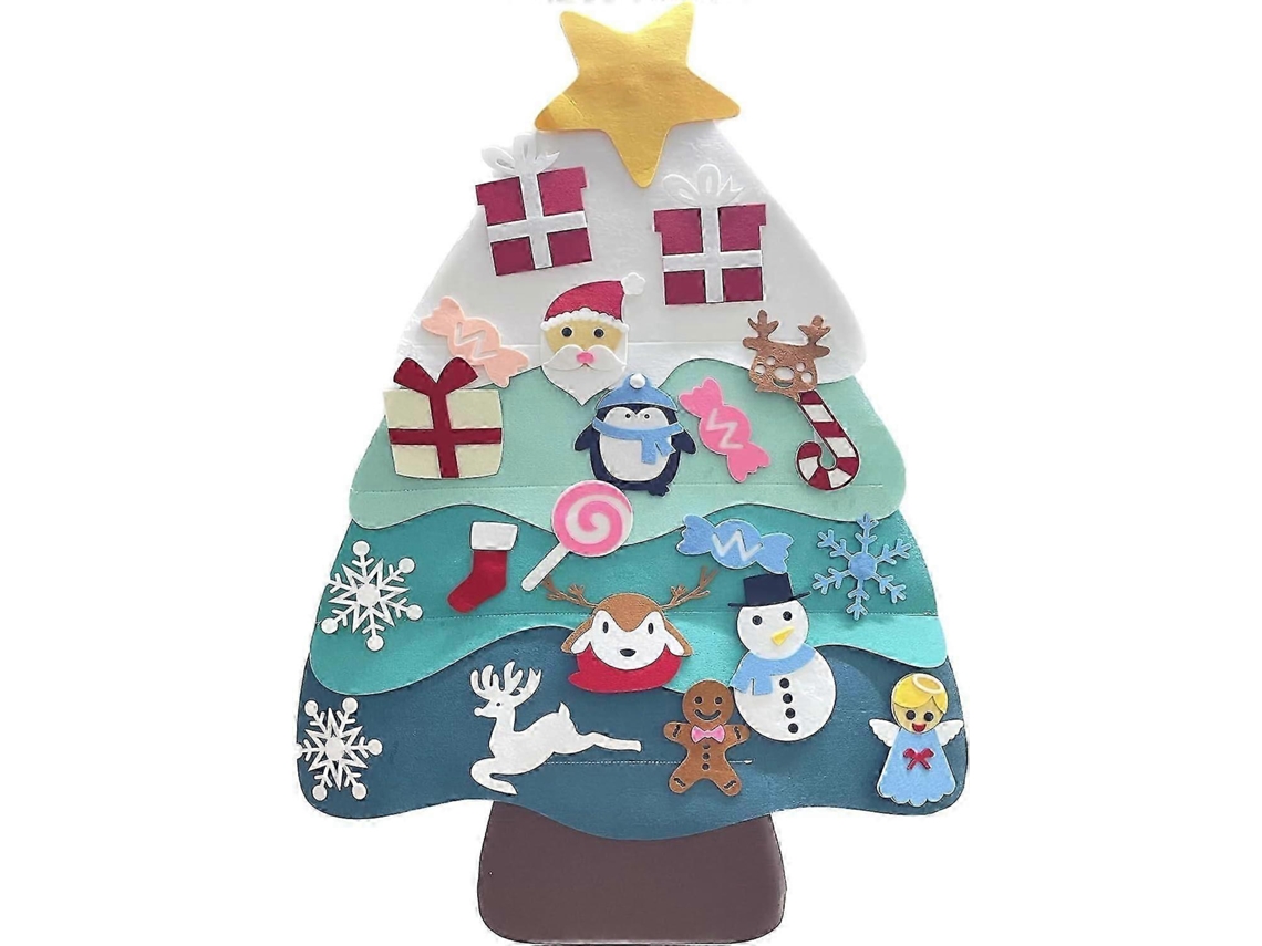 Enfeite De Natal De Feltro Faça Você Mesmo Com Boneco De Neve Removível Decoração Festiva Olysi Shop