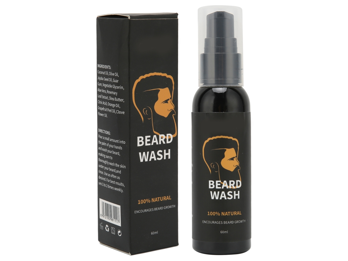 Shampoo Para Barba 60ml: Limpeza E Suavidade Para Homens