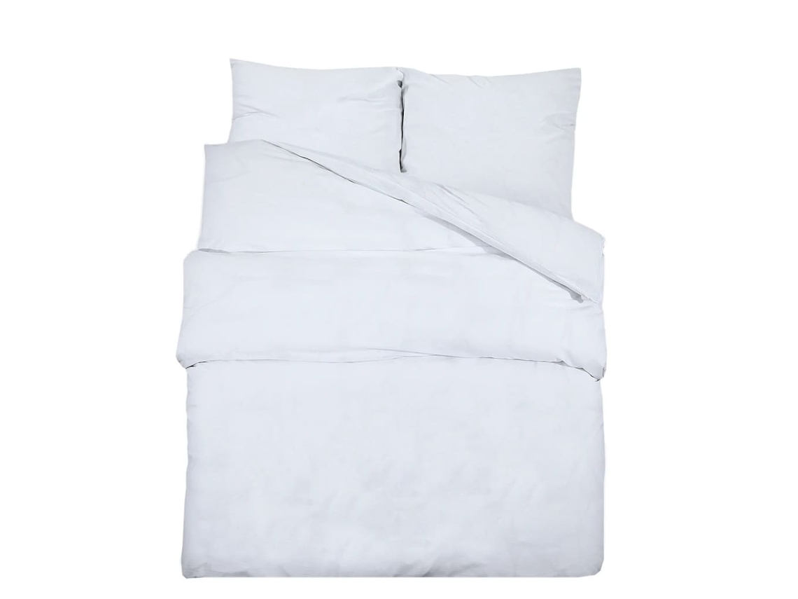 Vidaxl Conjunto De Capa De Edredão 140x200cm Algodão Branco