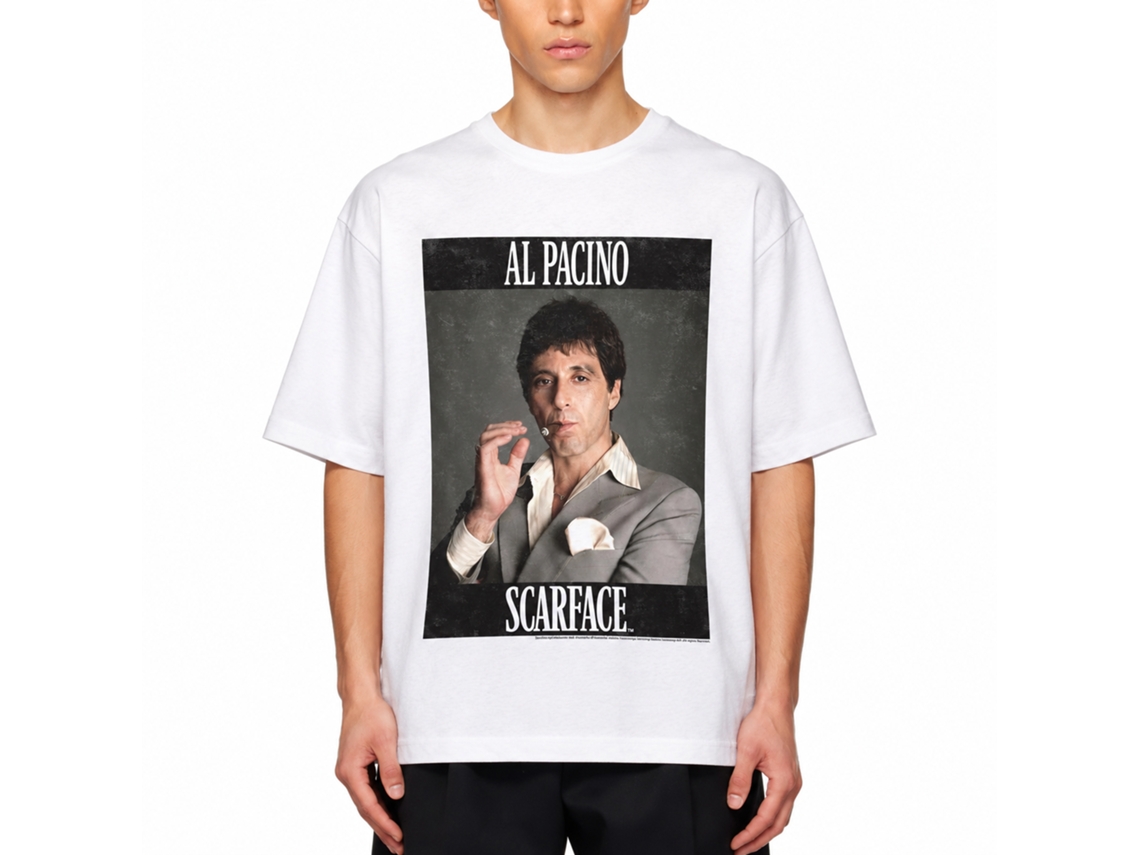 Rockinstone Scarface Movie Pacino White Adult T-shirt Size:xxxl