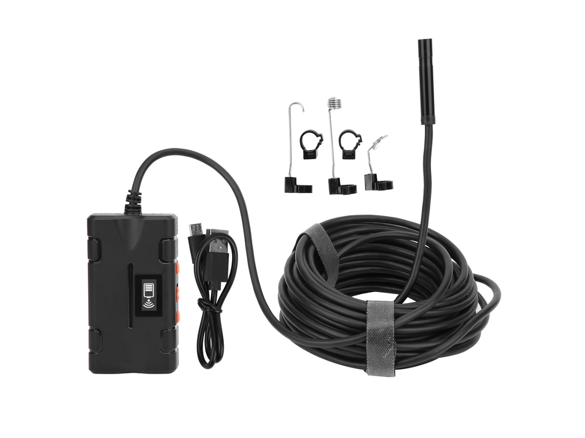 Endoscópio Wifi Portátil 8mm 8led 2mp 1080p Borescope Impermeável Ip67 Inspeção Industrial 10m