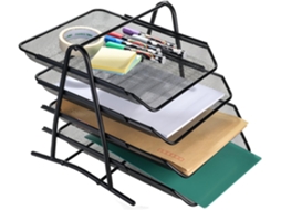Porta, Cartas Moderno para Papel A4 com Revestimento Liso em Abs, Estrutura em Arame de Aço Resistente para Uso Industrial BRILVIBERA