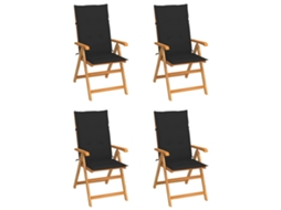 Folding Chair, Folding Chairs Vidaxl Preto Teca (n/a)
