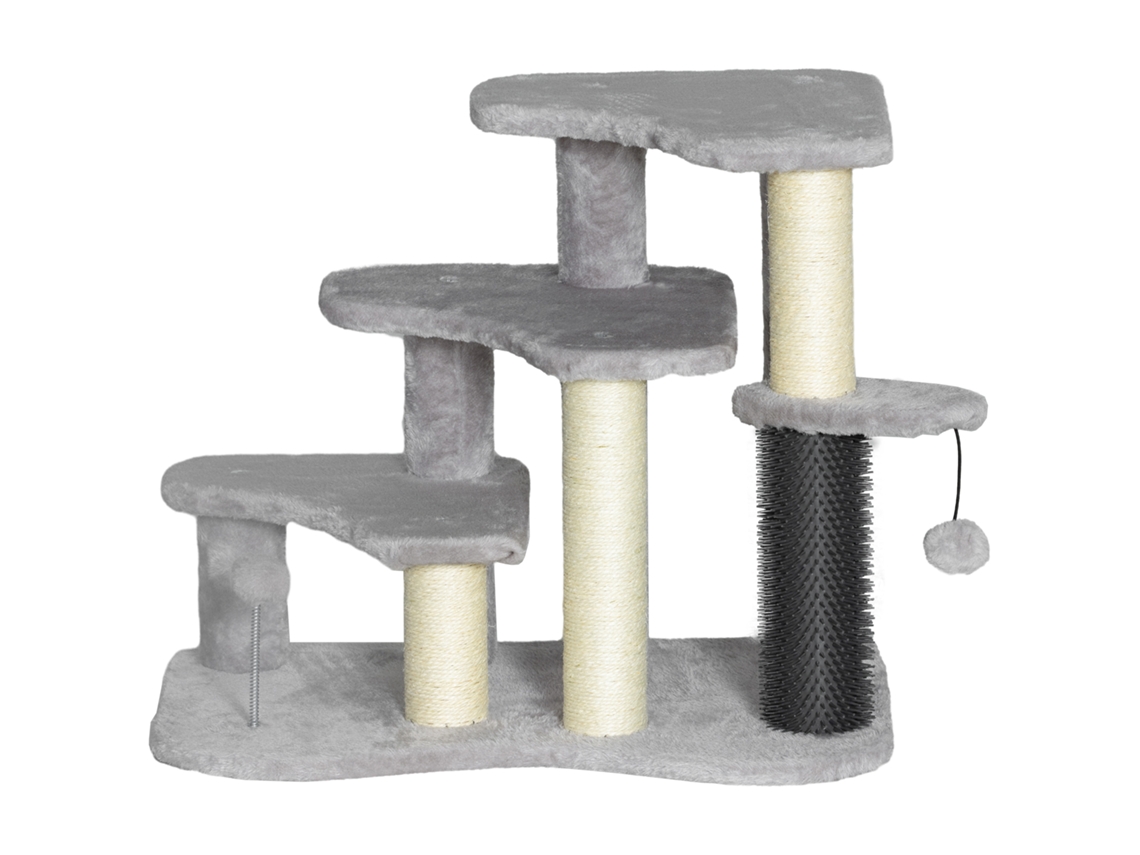 Árvore de Gato 50cm com plataformas, bolas, até 5kg cinza claro S/MARCA