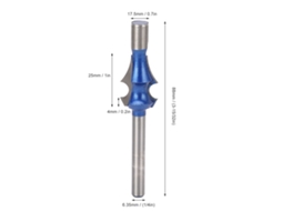 Laxiscreed Broca Espiral De Corte Para Rebaixar Com Corpo Reto 1/4" Para Trabalhos De Precisão