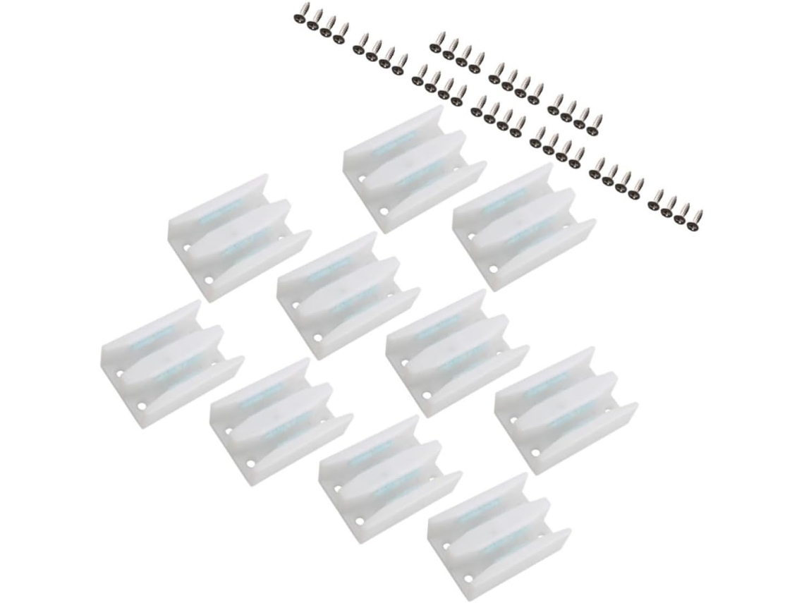 Guias De Porta Correr Vidro Branco Para Box Chuveiro, Em Plástico, 10