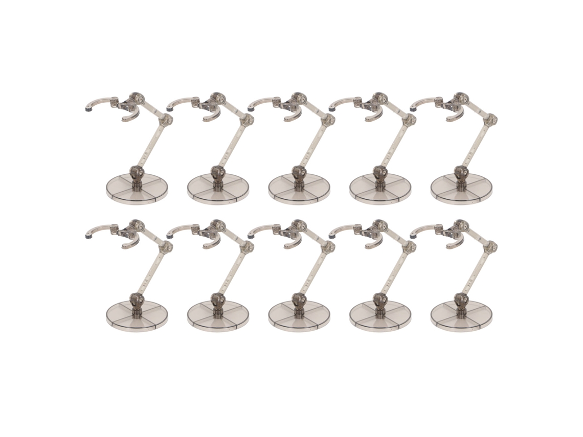 Suporte para Bonecos 10 Unidades para Figuras de Ação 6 Polegadas TRANSLÚCIDO PRETO S/MARCA
