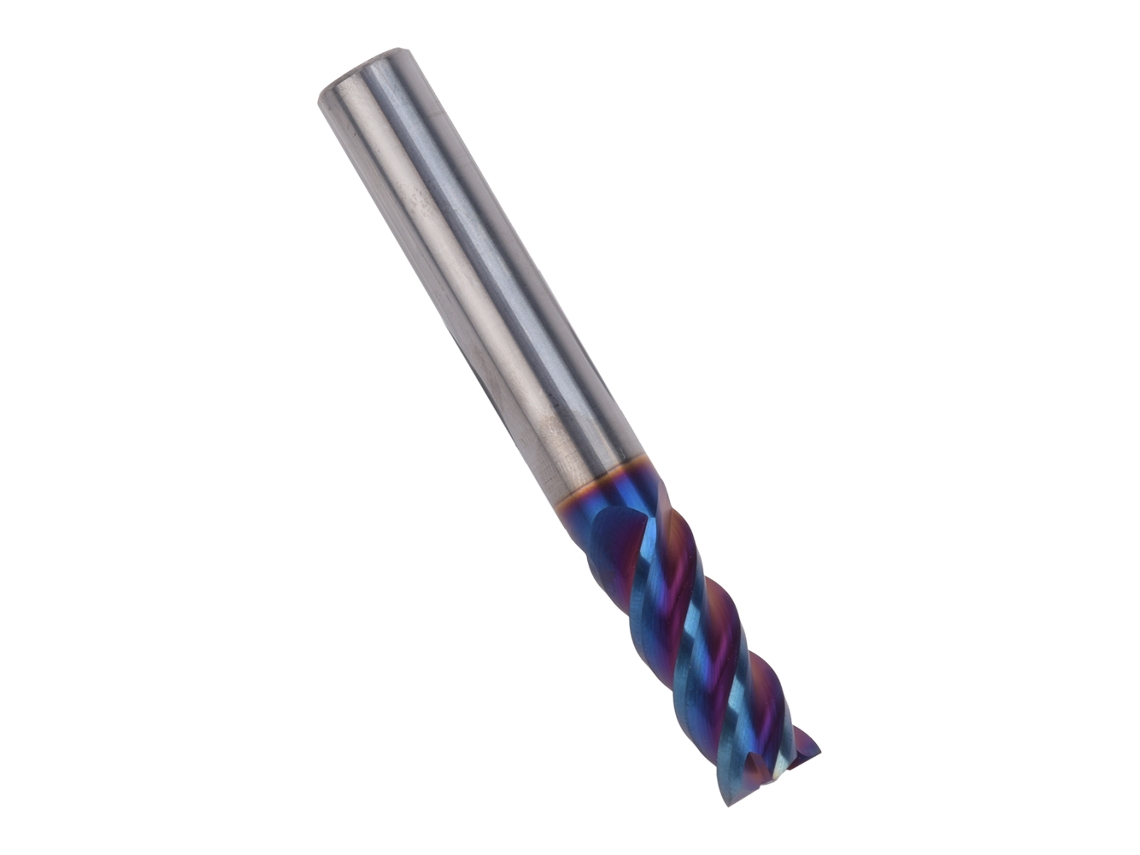 Laxiscreed Broca De Moagem Em Aço Tungstênio De Quatro Pás Com Revestimento Azul Nano