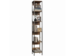 Estante Vertical Compacta Com 6 Prateleiras, 29,5 X 30 X 185 Cm, Marrom.