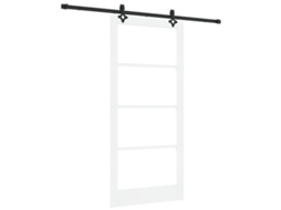 Conjunto 1 Porta Deslizante Vidaxl Branco Madeira De Pinho Maciça (93 X 202 Cm)
