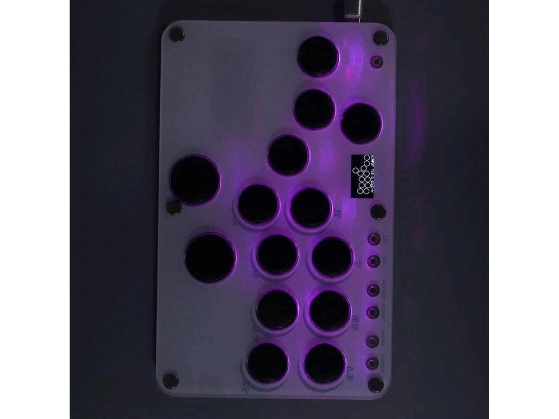Controle de arcade EOOCOO com iluminação rgb e 14 teclas