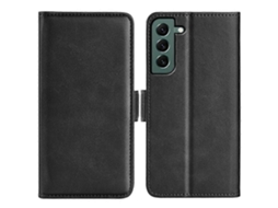 Capa De Couro Com Fecho Magnético Duplo Para Samsung Galaxy S23+ 5g