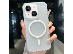 Capa Transparente Híbrida Para Iphone 14 Plus - Tpu E Pc Com Magsafe - Branca