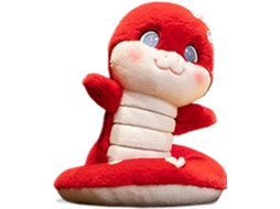 Mascote Pelúcia em formato de cobra para decoração do Festival da Primavera