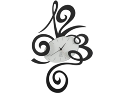 Relógio De Parede Robin Preto Ø45 Em Aço, Estilo Minimalista E Silencioso, Ideal Para Casa E Escritório, Feito Na Itália Arti Mestieri