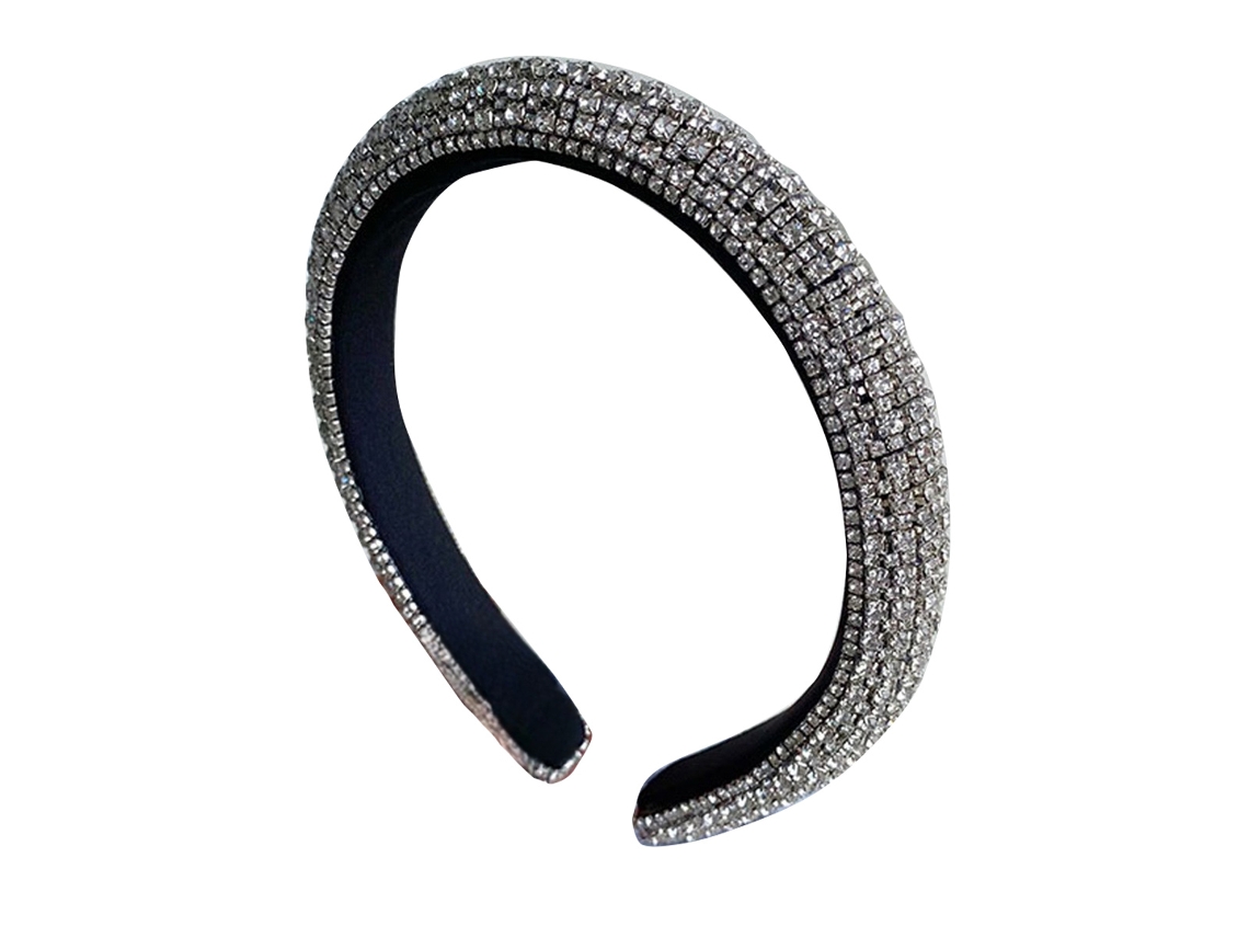 Peça De Esponja Totalmente Cravejada Com Strass, Larga Na Borda, Top De Cabelo Alto Para Penteados Decorativos, Adequado Para A Maioria Das Pessoas