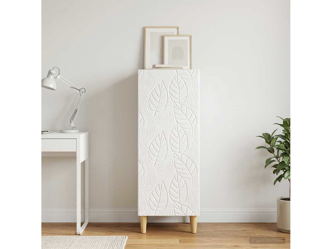 Vidaxl Buffet Branco Brilhante 33 X 34,5 X 90 Cm Derivados De Madeira