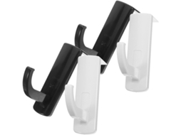 Suporte Para Fones De Ouvido Tidtaleo Em Plástico Preto Com 4 Ganchos Adesivos, Design Simples E Leve, Ideal Para
