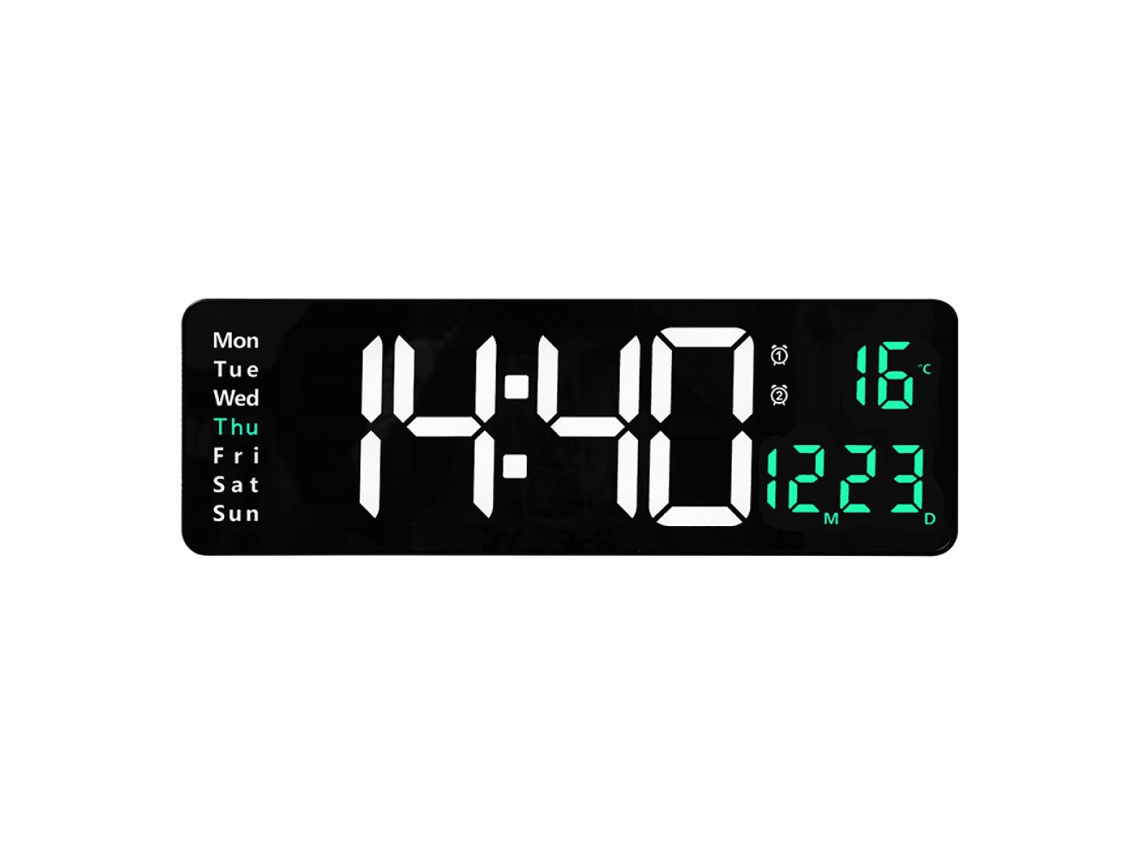 Relógio Digital de Grande Ecrã Relógio de Parede Simples para Sala NEVEANCE