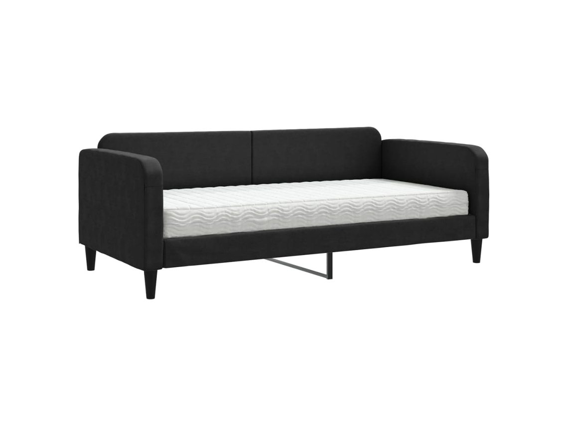 Daybed With Mattress, Daybeds With Mattresses Vidaxl Preto Tecido (90 X 200 Cm)