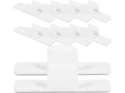Conjunto Aboofan com 20 clipes de plástico para canetas e adesivos, design compacto para evitar perdas em casa e sem