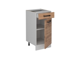Móvel de Cozinha R line, 40cm Sem Pt, Carvalho Dourado, Branco, VICCO
