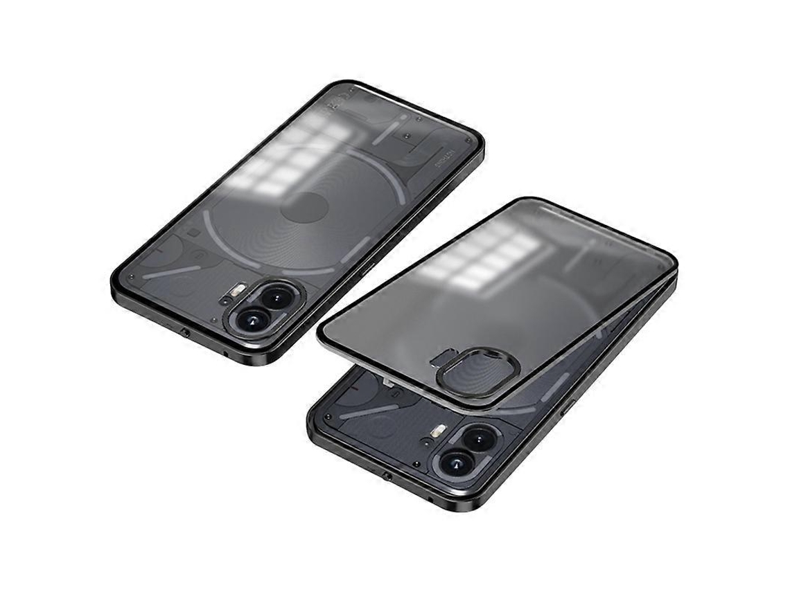 Capa Fosca Com Moldura De Metal E Fecho De Pressão Para Nothing Phone 2