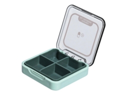 Caixa Organizadora De Comprimidos Com 4 Compartimentos, Compacta E Fácil De Transportar, Ideal Para Idosos, Pais E Pacientes. Nostalgia88