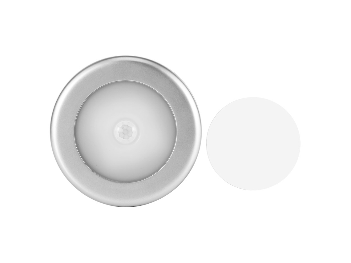 3 Mini Lâmpada de Indução Corporal com Sensor de Movimento Infravermelho, Luz Noturna Led para Corredor e Armário BRILVIBERA