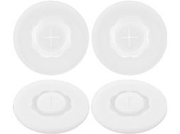 Tampas De Silicone Reutilizáveis Para Copos, Conjunto De 4 Unidades, Transparentes, 90 Mm, Com Furo Gokoco