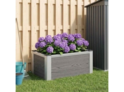 Vidaxl Canteiro De Jardim Elevado Cinzento 50 X 30 X 22 Cm