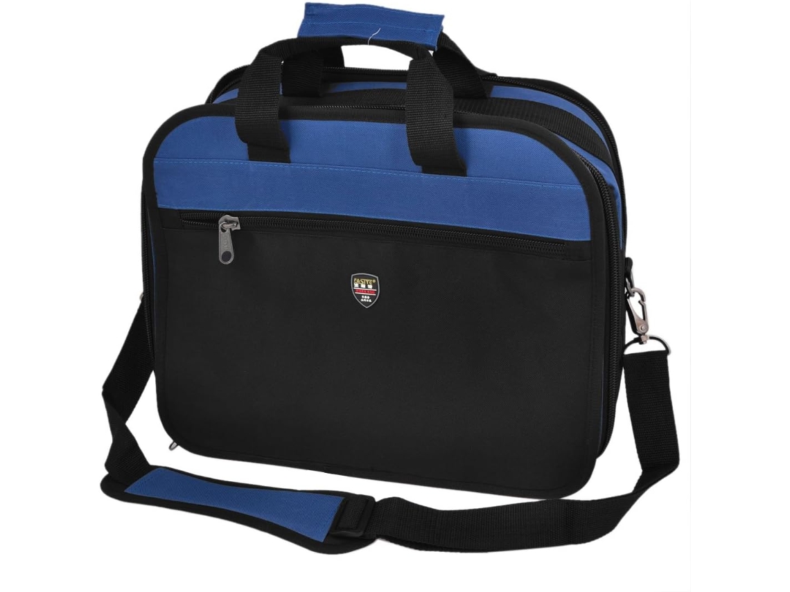 Bolsa Porta ferramentas com Zíper em Nylon Oxford Preto e Azul para Alicates Martelos CHABERLU