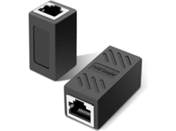 Conector Rj45 Em Linha, Ethernet Fêmea Para Fêmea, 2 Peças-aquaforge