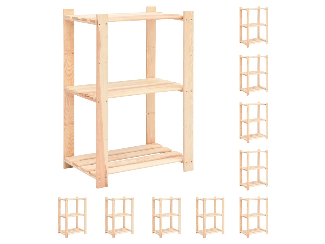 Storage Rack, Storage Racks Vidaxl Marrom Madeira De Pinho (n/a)