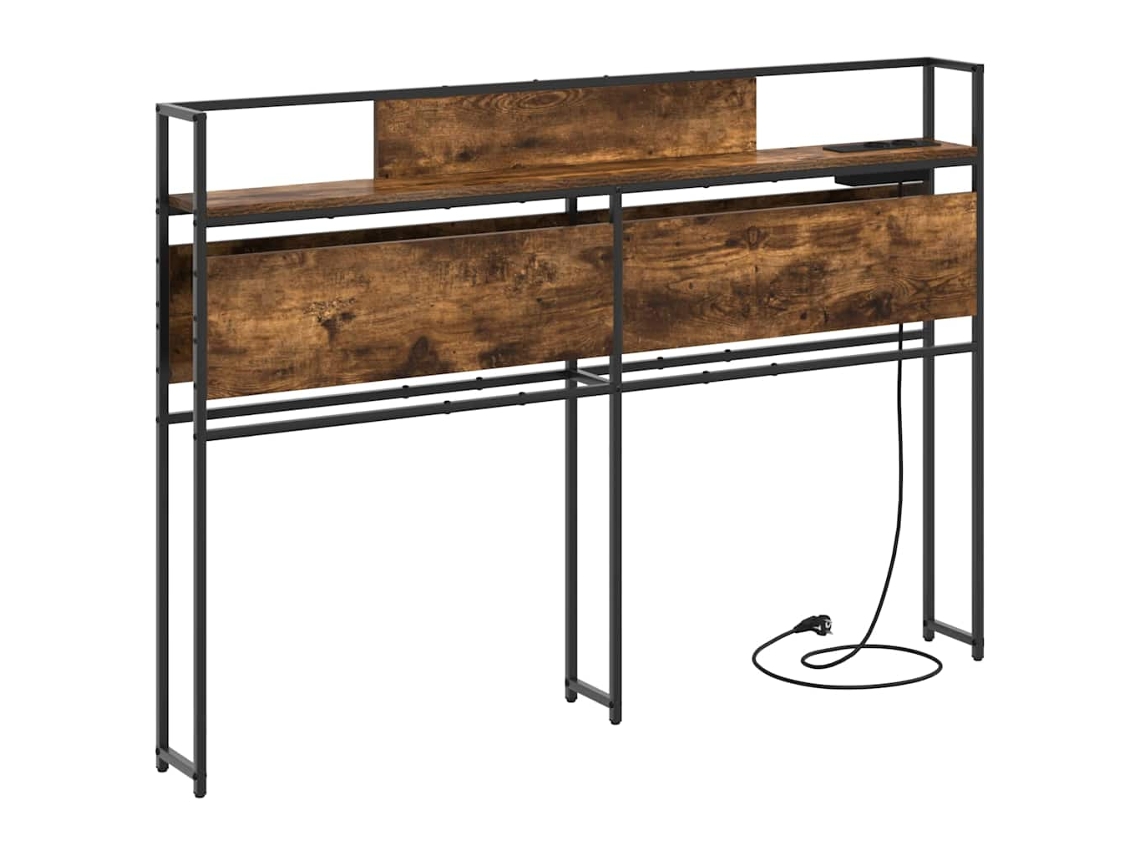 Cabeceira de Armazenamento com Cabeceira Carvalho Fumado 135 cm MAISON EXCLUSIVE