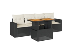 Garden Sofa Set, Garden Sofa Sets Vidaxl Preto Rattan / Vime (n/a)