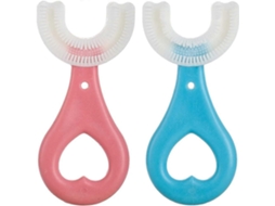 Escova de Dentes Infantil em Formato U , Treinamento Manual, Cabeça Silicone Macio Qual Idade Alimentar, Design GOKOCO (2 Unidades)