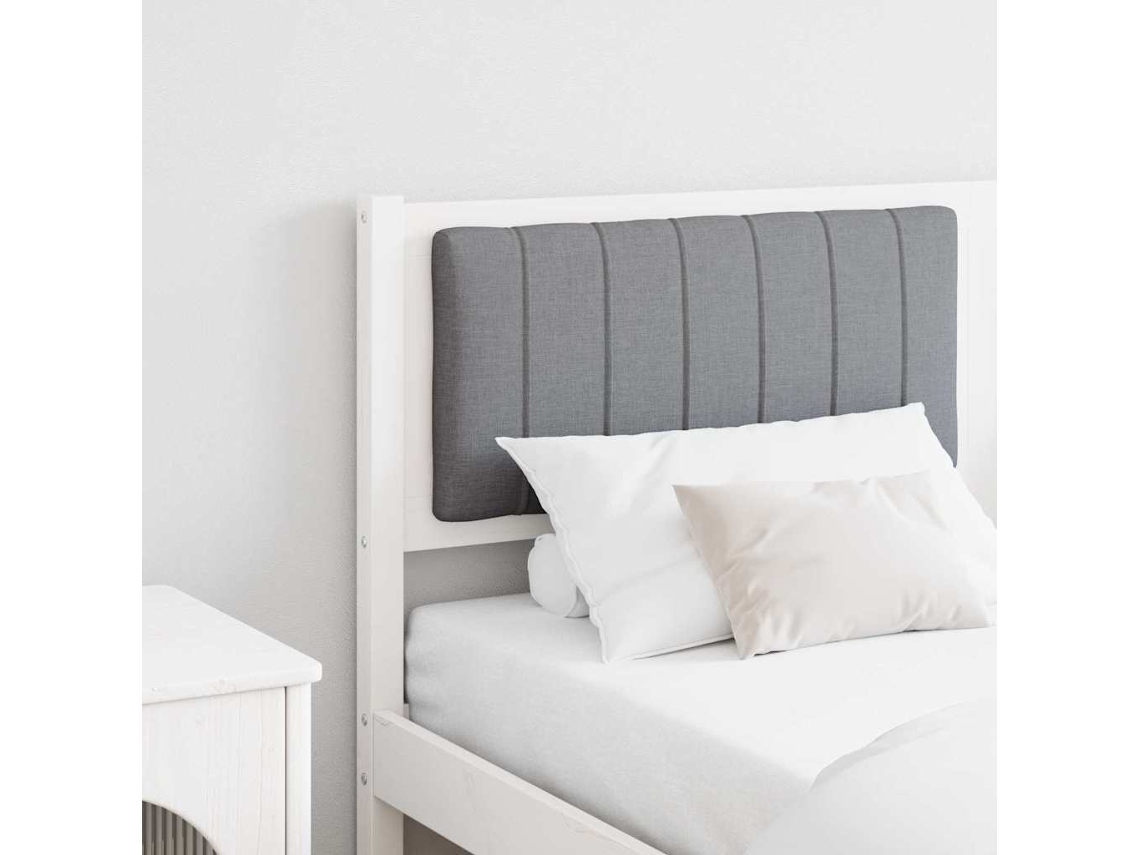 Vidaxl Cabeceira Estofada Branco 160 Cm Madeira De Pinheiro Sólida