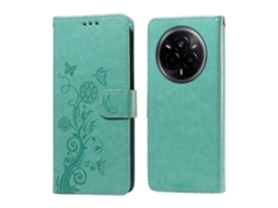 Capa De Couro Para Celular Com Flores De Borboleta Em Relevo