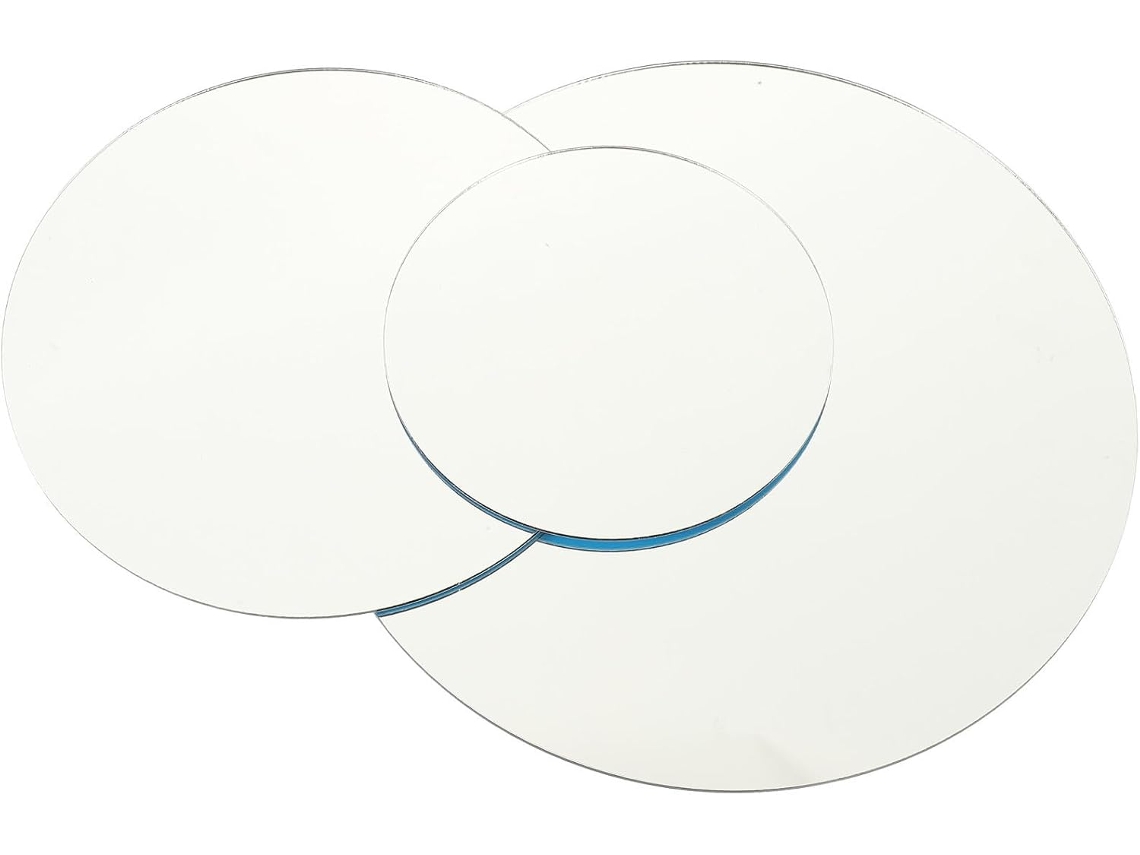 Conjunto De 3 Painéis Redondos De Acrílico Refletivo, 10, 14 E 18 Cm